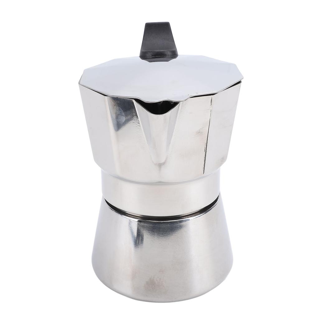 Stovetop Coffee Maker Stainless Steel Octagonal Even Heat Distribution Stovetop Coffee Maker Pot