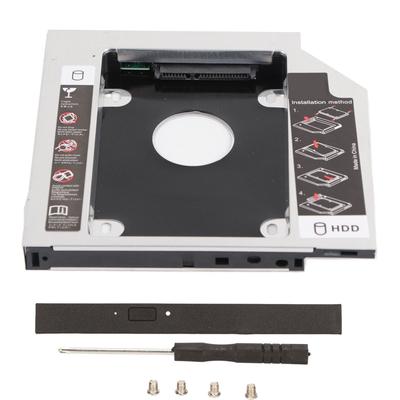 Caddy per HDD da 2,5 pollici Universale 12,7 mm Aggiunta del 2° Hard Disk Vassoio Ottico per Laptop CD DVD ROM  (Non