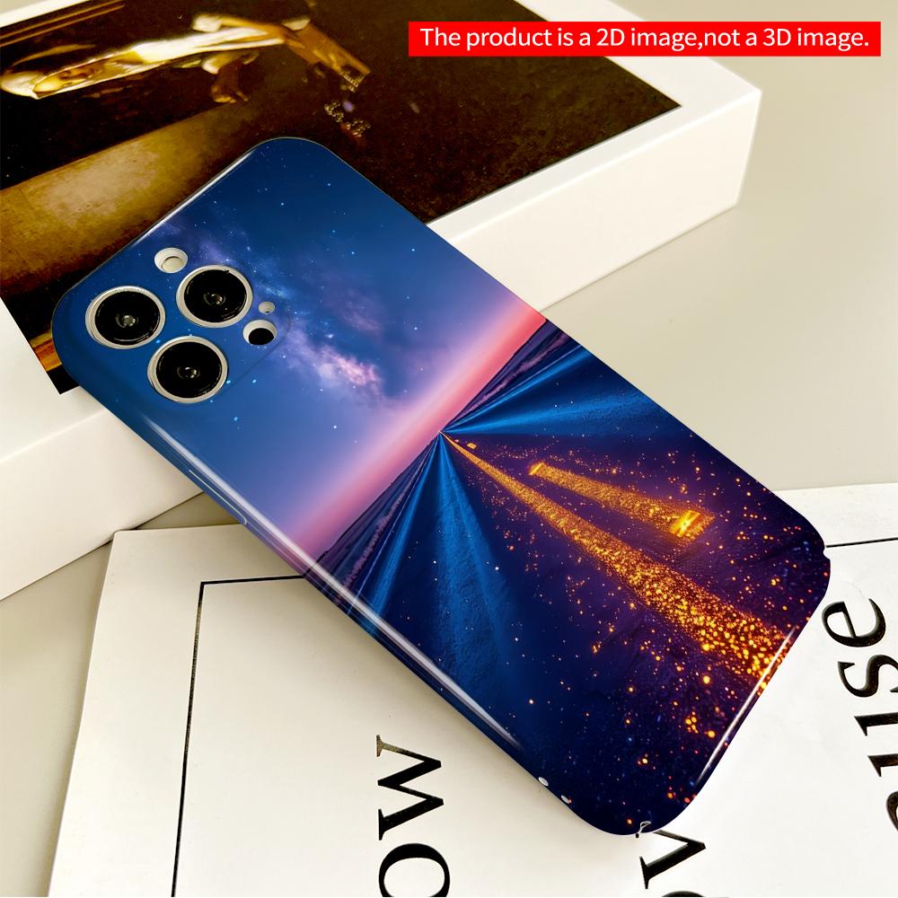 2DFlat Starry Road To the Milky Way All Inclusive Film Hard Phone Case, Compatible with iPhone 18 Pro Max 17 16 15 14 13 12 11