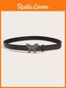 Stylish Vintage Butterfly Buckle Faux Leather Belt For Women Fashionable Waistband