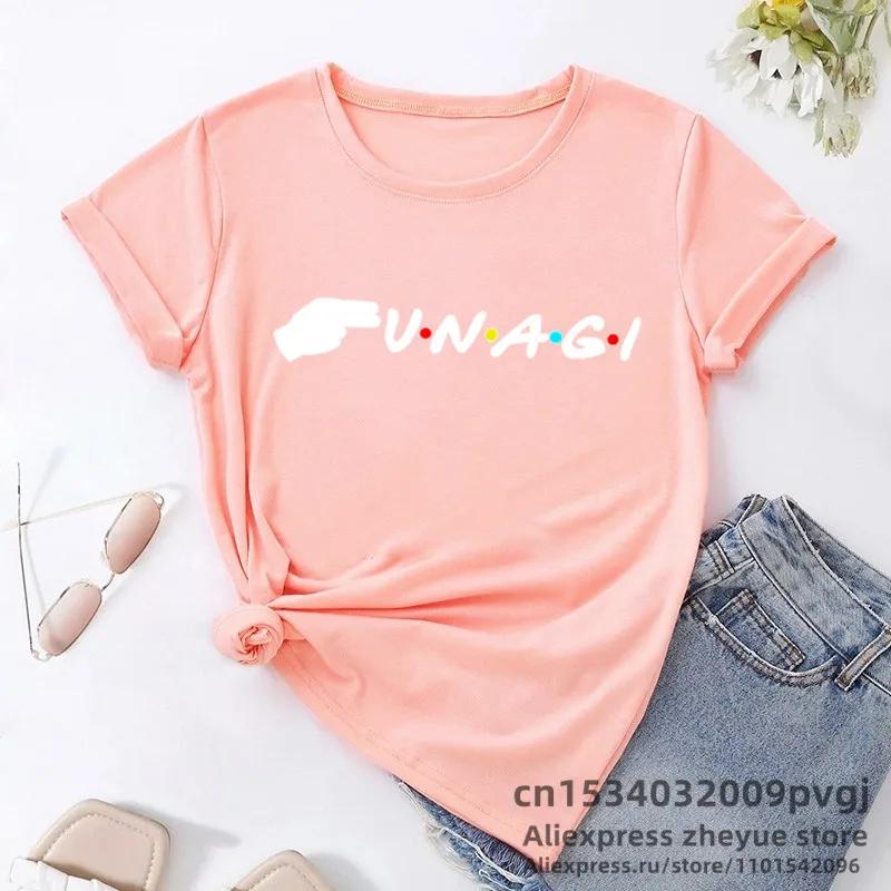 Unagi with Colored Dots T-Shirt Women Friends TV Show Tshirt Harajuku Summer Women's Tee Shirt Unisex Streetwear