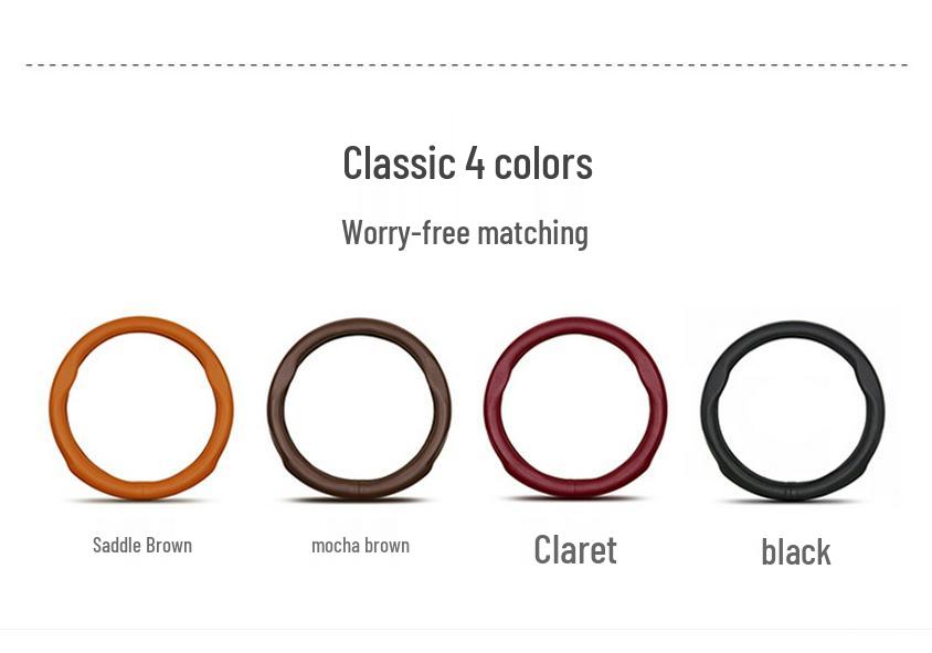 Genuine Leather Steering Wheel Cover for Baojun 730, 510, 530, 310W, 360, 560, 630
