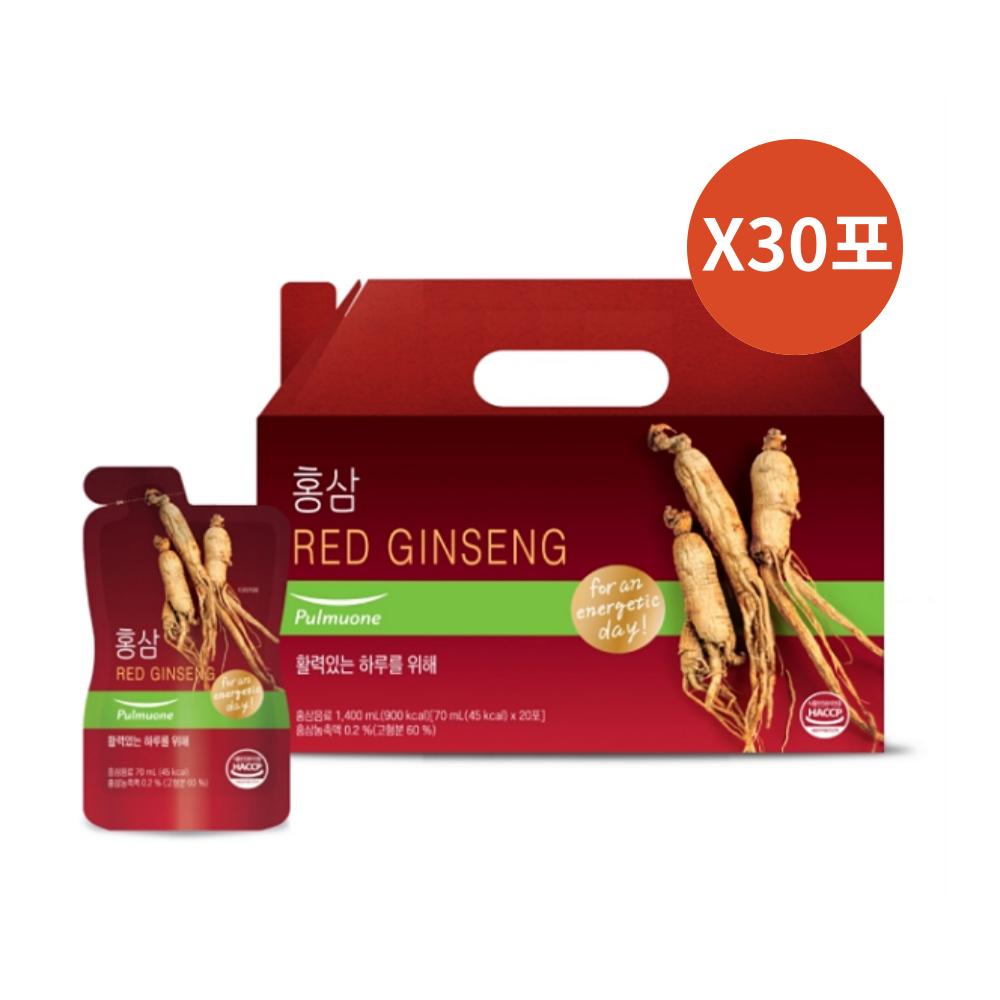 Pulmuone Green Juice Near To Nature Red Ginseng Extract 30 Pcs