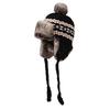 Retro thickened warm rhombus ear protection hat ins windproof Lei Feng hat personalized niche knitted hat female flying hat