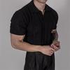 Men's Summer Knit Mesh Polo Shirt - Short Sleeve, Korean Style, Light Mature Design