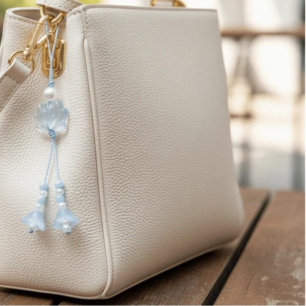 Tassel Detail Chinese-style Pendant Vintage Mobile Phone Chain New Lotus Beaded Key Chains  Unisex