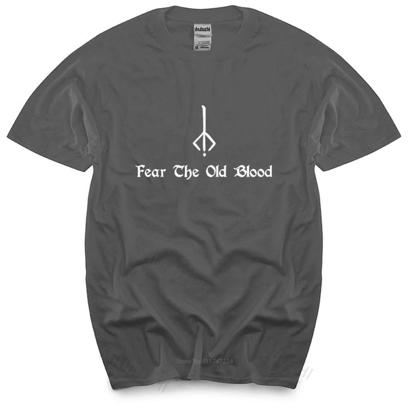 Cotton Tshirt Unisex Summer Tees Bloodborne Tshirt Fear The Old Blood Unisexs Dark Souls 3 Fashion Brand Teeshirt Homme Tops