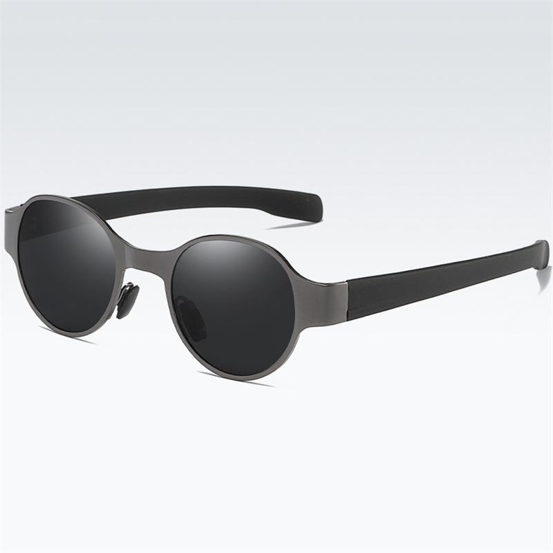 Ochelari de soare polarizați cu cadru rotund vintage AORON Design punk Accesorii de exterior Anti-orbire UV400 Ochelari de pescuit pentru conducere