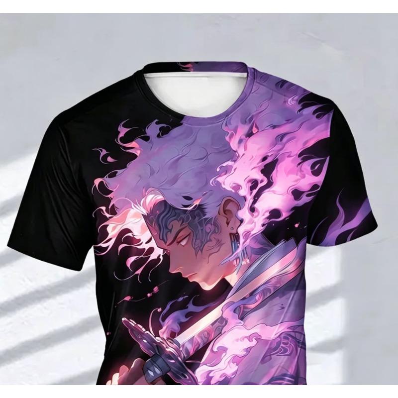 Men's Fashion 3D Printed Men's T-Shirt Round Neck Short Sleeve Trendy Street Wear