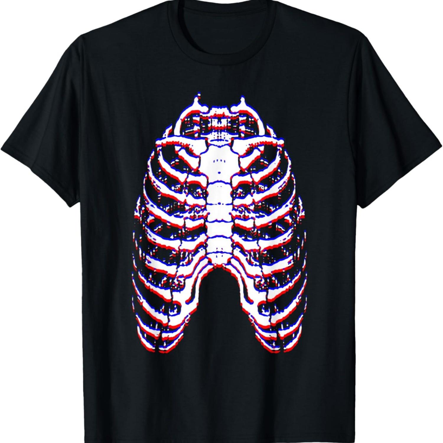 Third Culture_ Cyberpunk Infrared Ribcage T-Shirt T-Shirt S