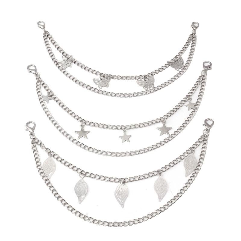 5Pcs Fashionable Purse Chain Set Unique Bag Chain Metal Bag Straps Alloy Texture Handbag Chain Suitable for Bag Handbag