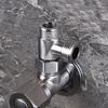 1Pc T-Adapter Bathroom Shower Faucet Water Splitter Toilet Shower Valve Spray Nozzle Converter Stainless Steel