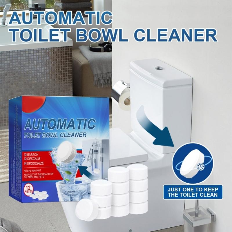 Toilet Cleaner Tablets Automatic Toilet Bowl Cleaner Toilet Tanks Cleaning Compact Pills Gentle Formula Toilet Cleaning