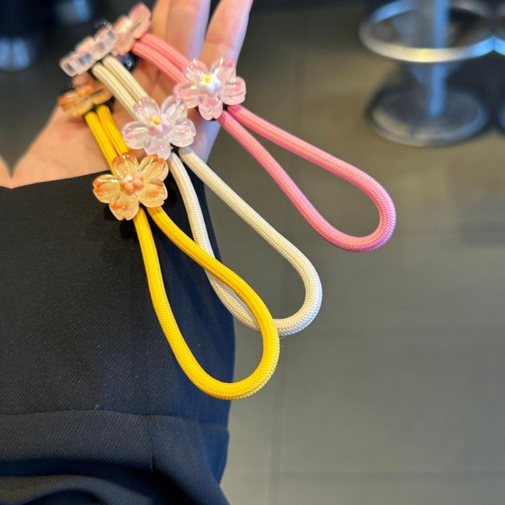 Adjustable Mobile Phone Strap Cherry Blossom Cell Phone Chain Mobile Phone Lanyard  New Year Gift