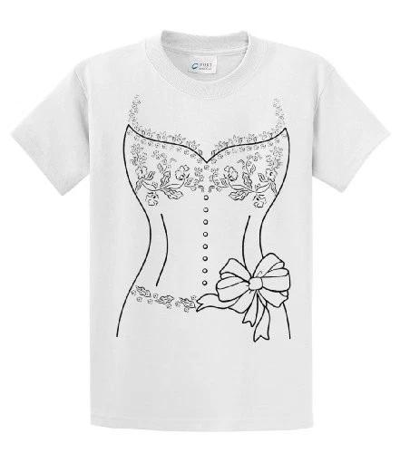 

Bride Tee Shirt Simple Wedding Dress White 3XL