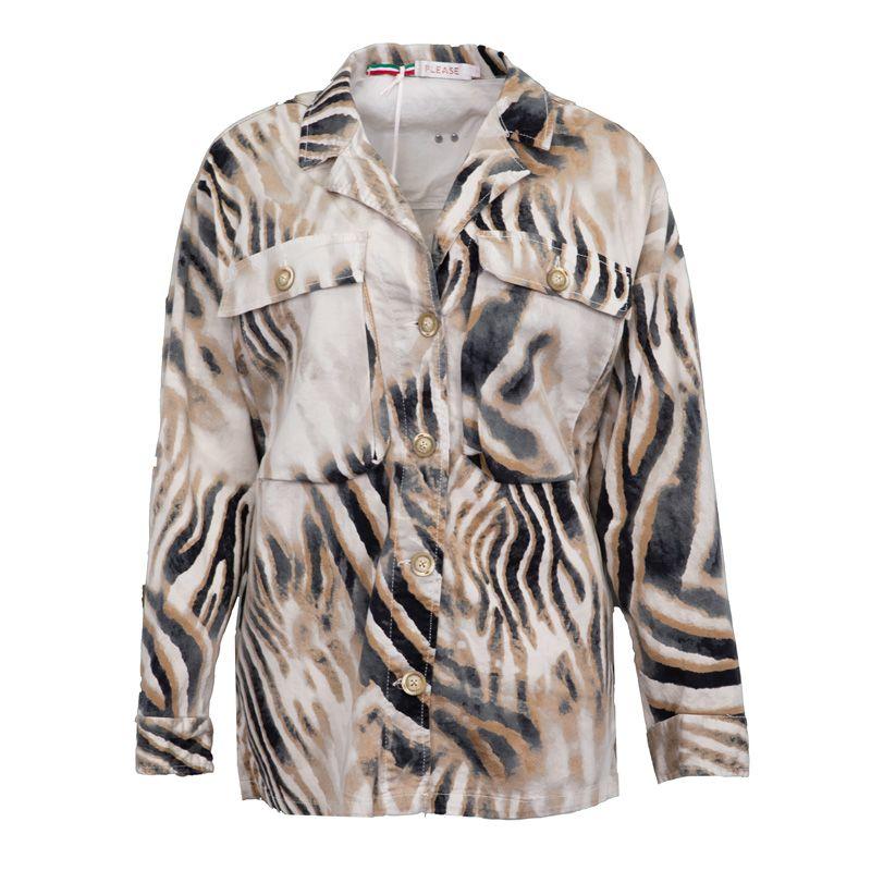 

Surchemise imprimé animal beige Femme PLEASE XS бежевый