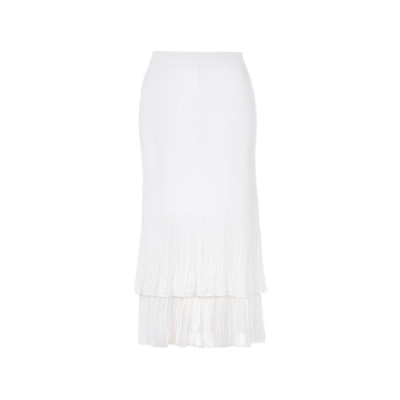 Langzi High-Waist Ruffled Mermaid Skirt M