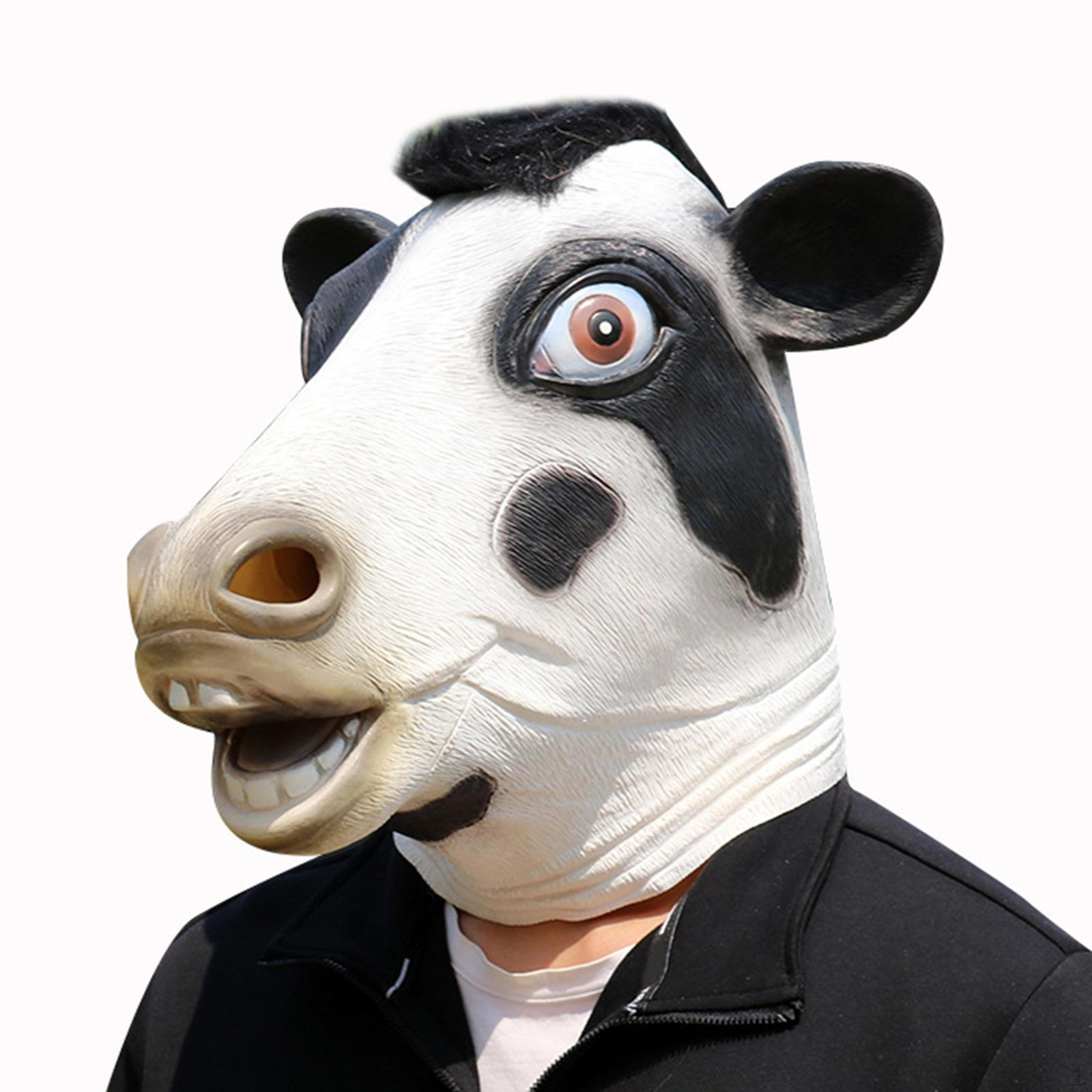 

Маска коровы для празднования Хэллоуина и косплей-мероприятий Black White