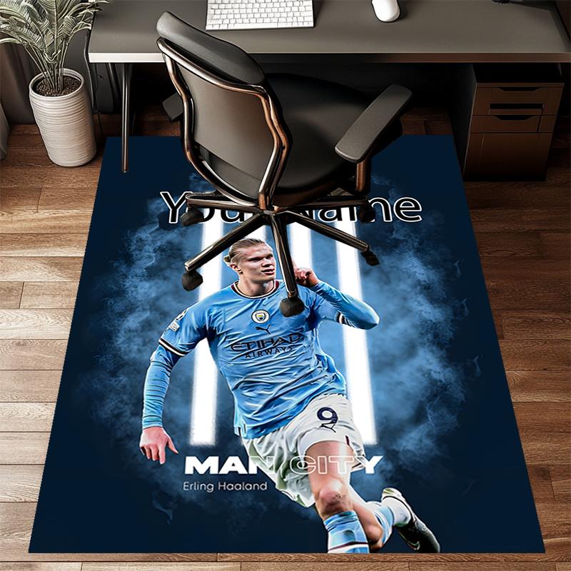 Haaland Design Area Rug Personalized Name- Non-Slip, Soft & Cozy Floor Mat for Living Room, Office - Indoor/Outdoor Carpet