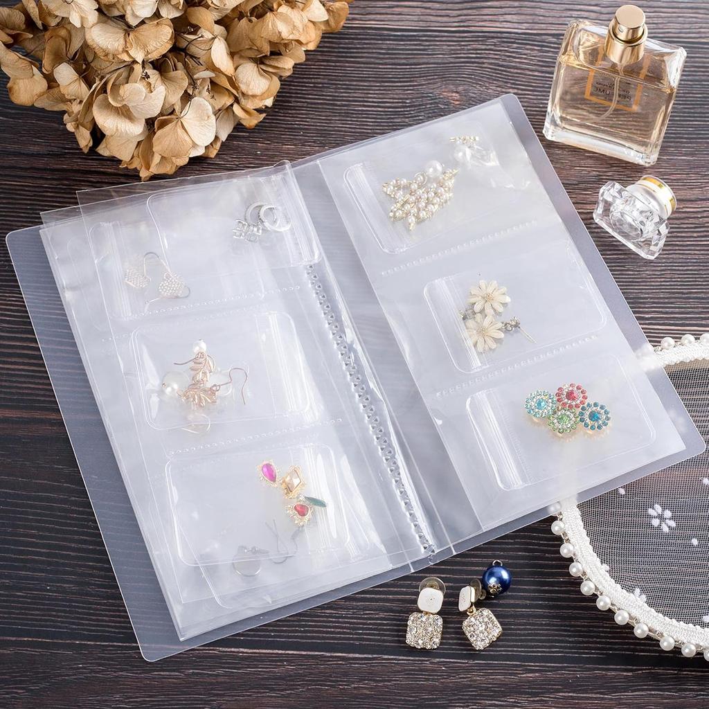 84Gird Anti-oxidation Jewelry Storage Albums Desktop Drawer Organizer Transparent Necklace Bracelet Ring Book Holder Jewelry Bag