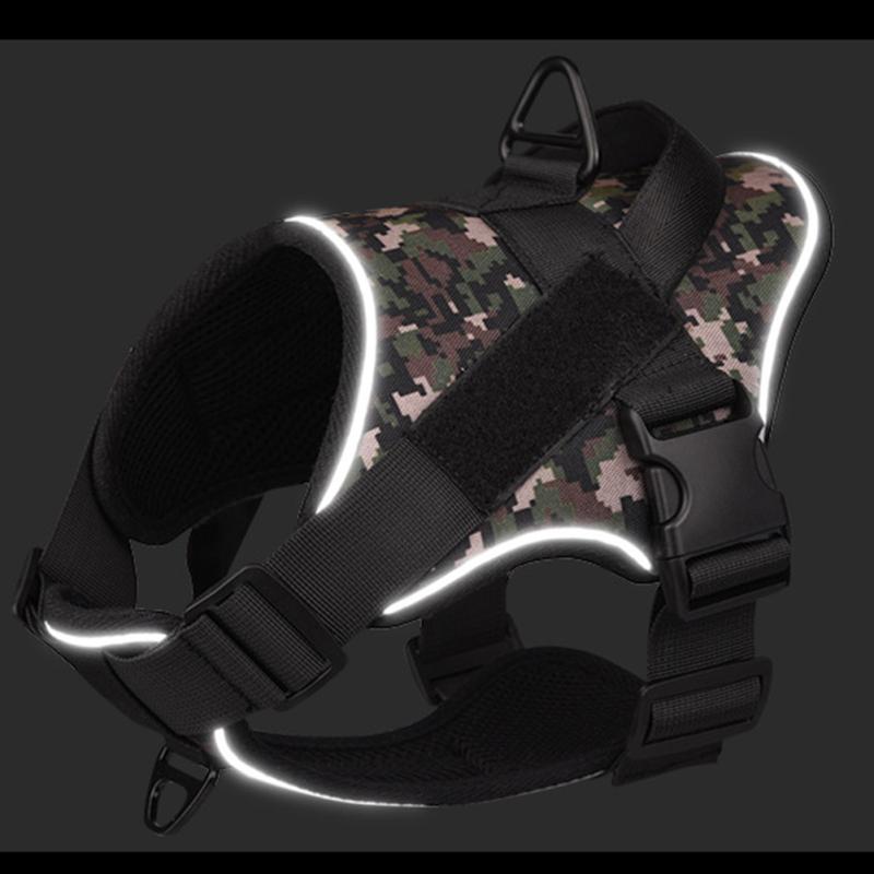 K9 Large Dog Training Harness Reflective Vest Harness Pet Traction Rope For Medium Large Dogs