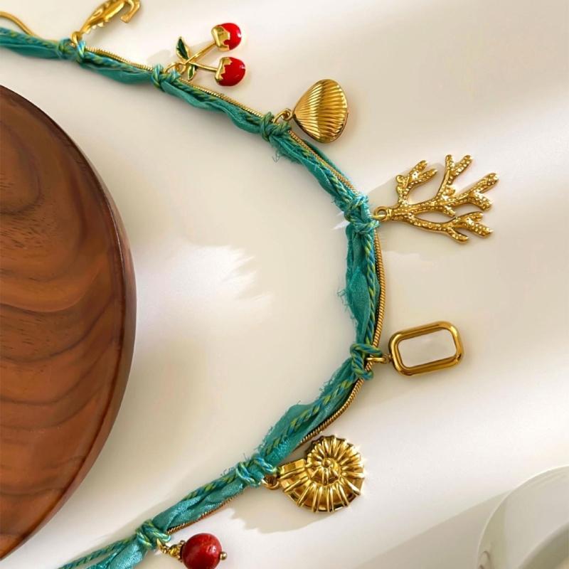 Sommerurlaub Layering Halskette Muschel Schneckenhaus Frucht Anhänger Verstellbar Leichtgewicht Für Strand Poolparty Freizeitkleidung