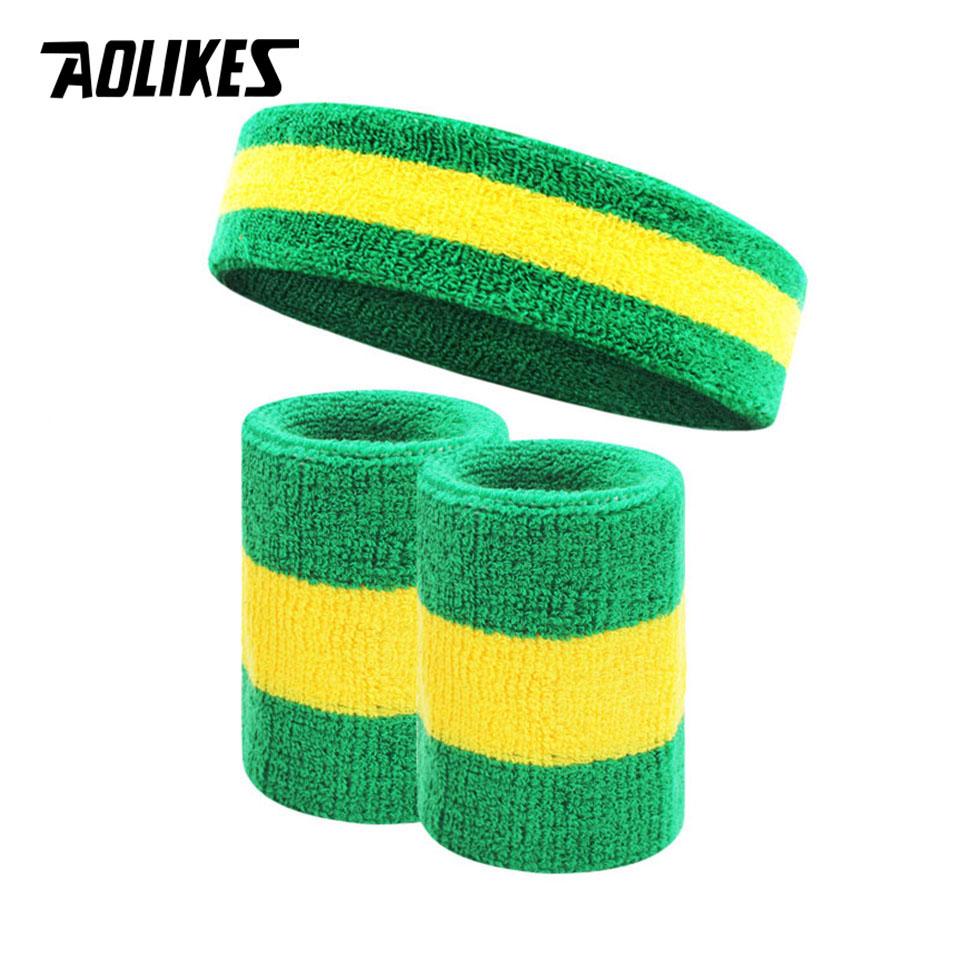 Aolikes Unisex Sport Wristband Sweatband Breathable Running Basketball Badminton Wrist Protector for Safety