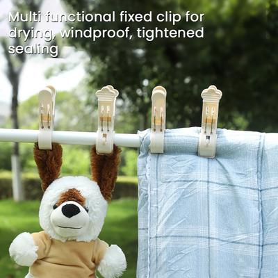 4Pcs Beach Towel Clips Multipurpose Laundry Pins with Anti-Slip Spring Mechanism Portable Heavy Duty Clothes Drying Clips