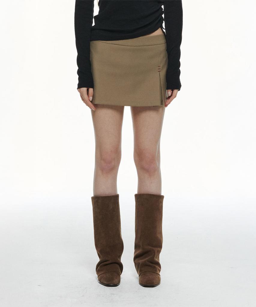 THREE TO EIGHTY Micro Skirt (Beige)