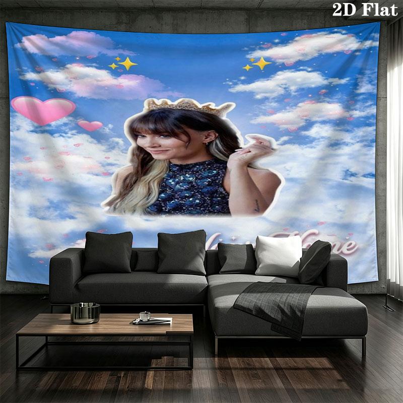 Aitana Name Wandteppich Ästhetischer Wandbehang Bedruckter Stoffdecke Dekorative Wandteppiche für Schlafzimmer Wohnzimmer Heimdekoration