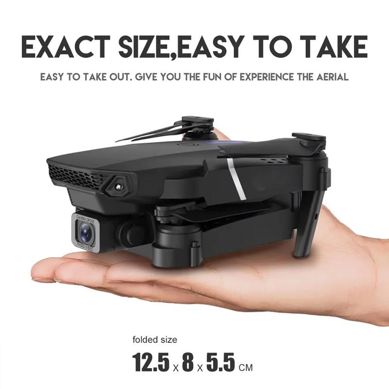 Hot-Selling E88 Smart Drone, One-Click Takeoff, Dual Camera with Stunts, Perfect for Beginners- Ideal Birthday and Holiday Gift