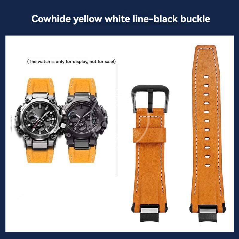 Modified Quick Release Leather Belt Nylon Strap For Casio G-SHOCK 5672 MTG-B3000 Italian leather Watchband Bracelet Accessories