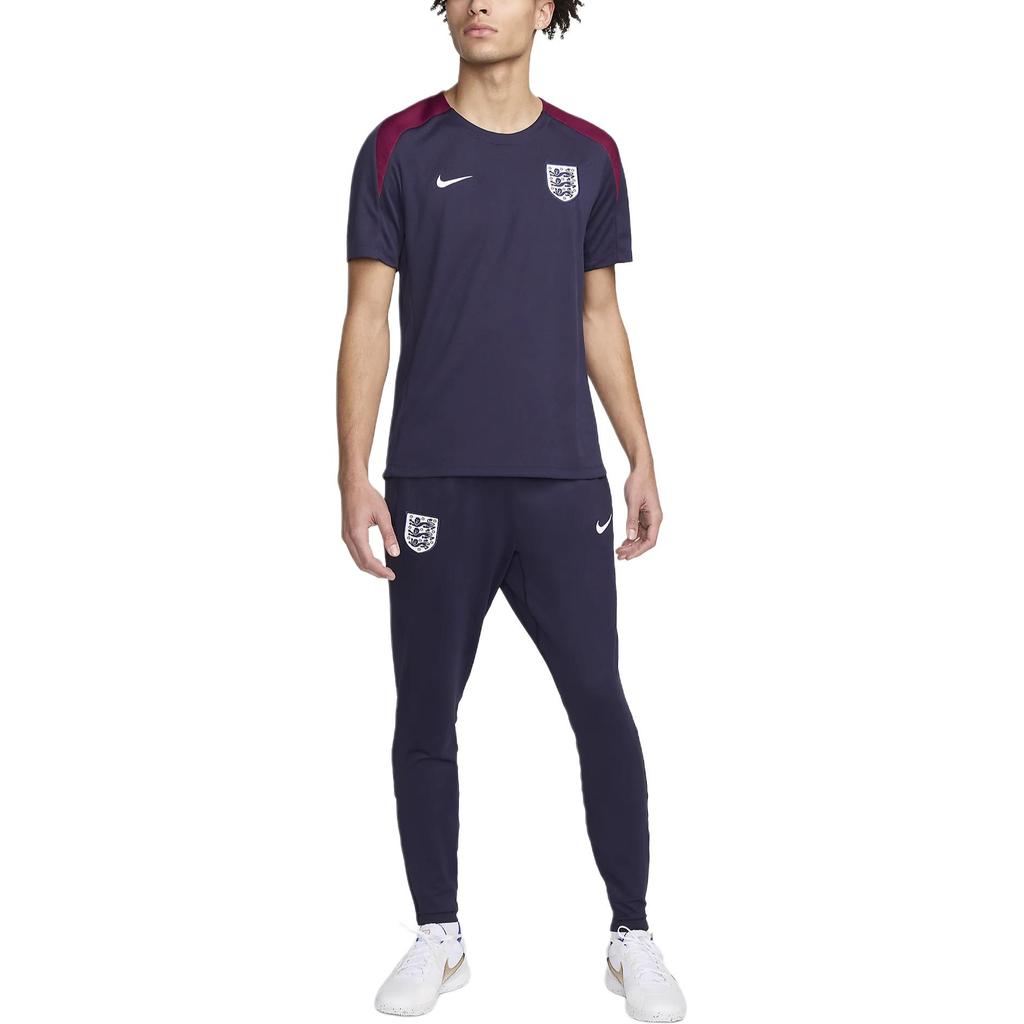 Nike Dri-Fit Strike Embroidered Badge Color Block Casual Knit Sports Pants Men Pants Purple FJ2278-555