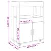 Bar Cart Concrete Gray 60 X 39.5 X 89 Cm Engineered Wood