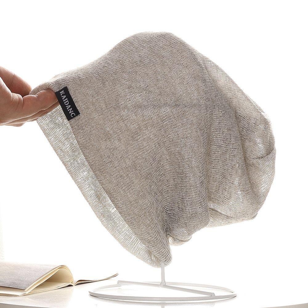 Soft Thin Breathable Pullover Hat Polyester Fashionable Baotou Hat  Autumn Spring