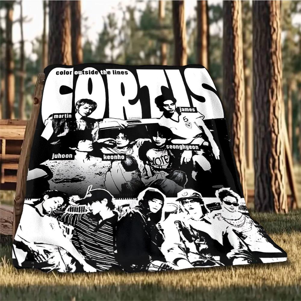 1pc K Pop, Cortis Outdoor Personalized Flannel Blanket, Soft, Lightweight Personalized Flannel Blanket, Digital Printing,