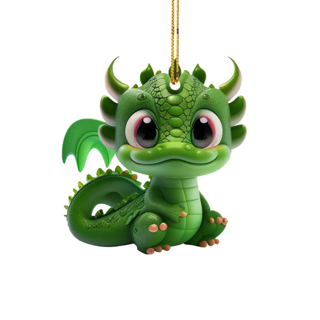 Christmas Ornament 1PC Acrylic Decoration Dinosaur Pendant Small Tree Decor For Holiday Season Car Rearview Home Decor