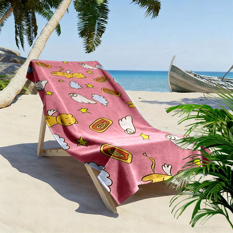 Cardcaptor Sakura3 Print Beach Towel, Large Soft Quick Dry Towel for Beach Camping Swimming