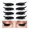 Wiederverwendbare Wimpern & Eyeliner-Sticker - Natürliche & Wasserdichte Make-up-Sticker Sofort für Frauen 4 Paar