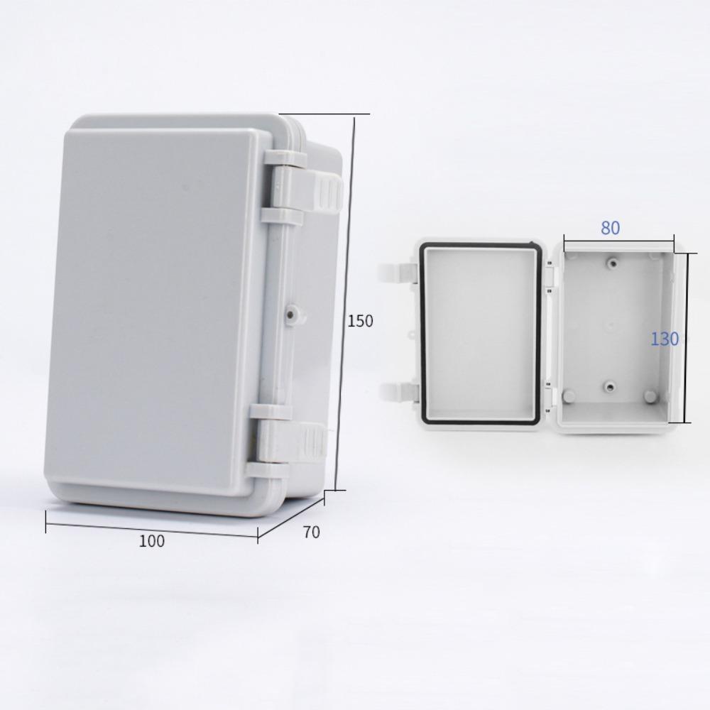 Outdoor Sealed Electrical Plastic Enclosure ABS with Hasp Distribution Box Transparent Cover IP66 Waterproof