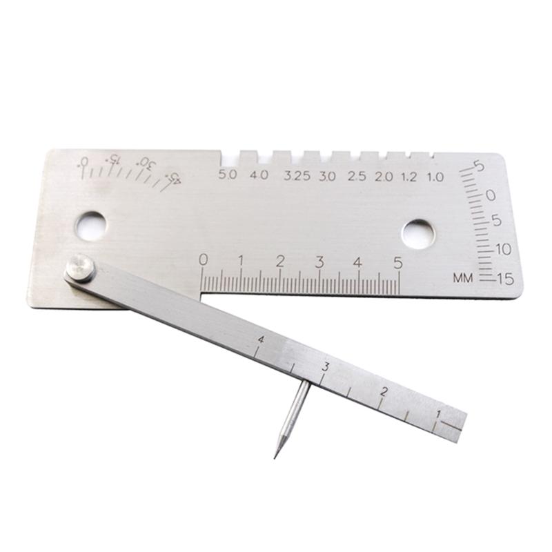 Welding Gauge Inspection Metric Stainless Steel 45 Degree Measuring Tools Welding Height 0-5mm Multipurpose Measurer