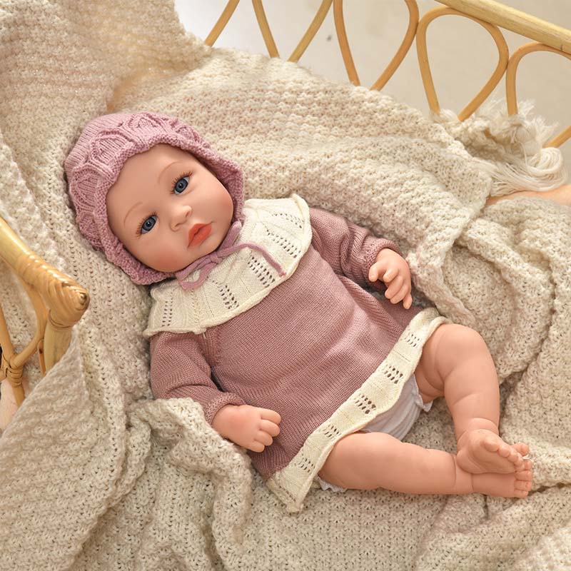 17.72inch Reborn Dolls Cloth Body Lovely Soft Dolls 45cm Realistic Dolls No Hair Adorable Reborn Toys For Adults Birthday Gifts