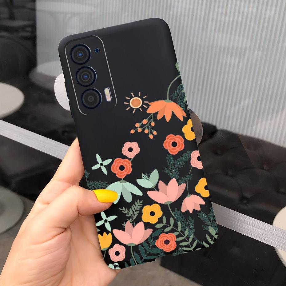 Silicon Case For Motorola Edge (2021) / Edge 5G UW (2021) Fashion Sunflower Daisy Pattern Soft Phone Cases For Edge 2021 XT2141