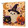 Pumpkin Wall Art Ghost Faux Pearl Kit, Halloween Painting DIY Autumn Home Decor 3D Spooky Skull Craft Kit for Adults Beginners, Fall Handmade
