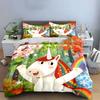Einhorn Fantasy Dekor Set Weiche Bequeme Bettbezug Bettwäsche Set Enthalten 1*Bettbezug & 2*Kissenbezüge, Geschenk