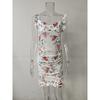Summer Women Floral Print Butterfly Sleeve Bodycon Dress Ruffle V Neck Bandage Casual Short Sundress Female Beach Spaghetti Strap Mini Dress