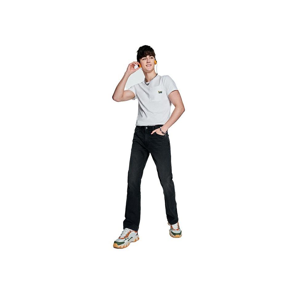 Lee SS23 Solid Slim Fit Pocket Crew Neck T-Shirt Men tops White LMT0045313RX00FK14000
