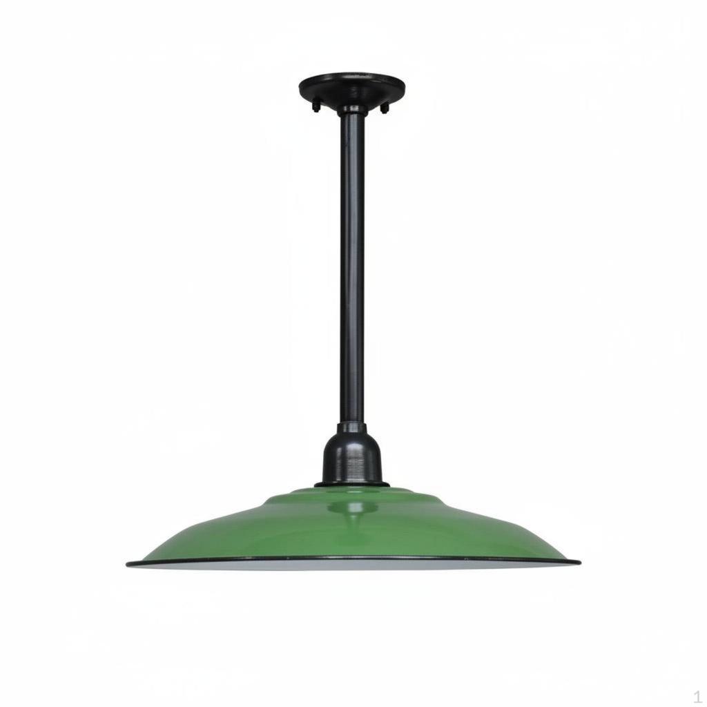 Green Enamel Rustic Lamp Waterproof Metal Cover Light Dustproof Retro Gooseneck Wall Sconce