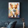 [USED] Gaze Welsh Corgi Art Poster Dog Painting Dog Illustration