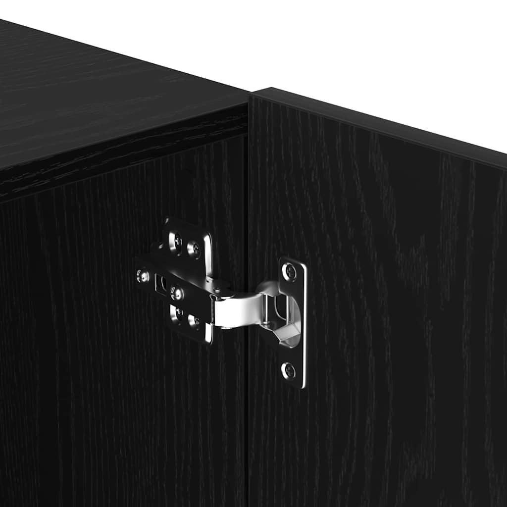 TV Cabinet Set Black Oak Effect 100 X 30 X 41 Cm